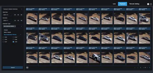 Alt view image 4 of 7 - Camius PoE Security Camera System with 4K 8 Channel NVR, 4TB Hard Drive, 2 x 4K Spotlight Cameras (Siren, 2-way audio), 2 x 2K Outdoor Security Cameras, Audio Recording, Smart, AI detection