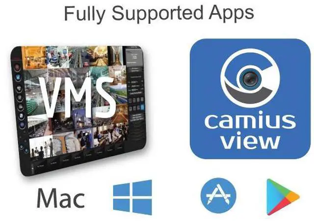 Alt view image 7 of 7 - Camius PoE 16 Channel NVR System, 4TB HDD, 8 x 5MP PoE Outdoor Security Cameras with 24/7 Audio Video Recording, Smart Motion and AI Detection, PC/Mac/Mobile view