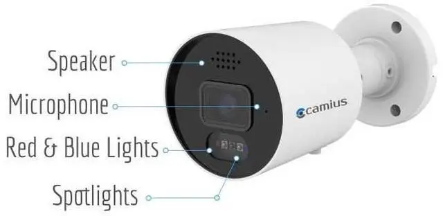 Alt view image 4 of 7 - Camius 4K Security Camera System with 4 Outdoor Cameras, 8 Channel NVR, 4TB - PoE, Lights, Siren, 2 Way Audio, Smart Motion, Human, Vehicle Detection