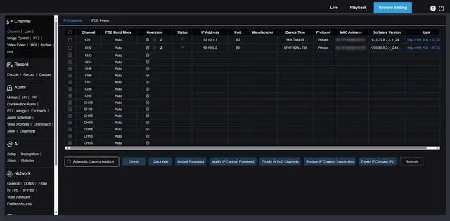 Alt view image 4 of 7 - Camius 4K 16 Channel PoE NVR System with 4TB Hard Drive,  6 2K Bullet and 4 IP dome cameras with Audio, Sound, Human, Vehicle, Perimeter Intrusion Detection I Expandable Storage 2SATA, 1 ESATA