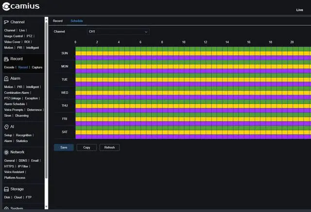 Alt view image 6 of 7 - Camius 8 Channel NVR PoE Camera System with 4TB HDD, 8 5MP Outdoor Cameras, 91 degree view, Night vision, Audio Recording, Human, Vehicle, Intrusion Detection, PC, Mac, Phone App view, NDAA compliant