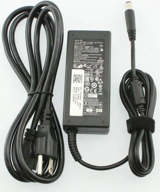 Alt view image 10 of 20 - 65W 4.5mm x 3.0mm Tip Ac Adapter Charger & Power Cord for select Dell Laptops  - Compatible Part #'s 74VT4, PA-1650-2D3, LA65NS2-01, 5NW44, MGJN9, G6J41, 43NY4, GG2WG