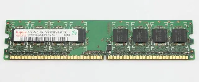 Main image of Hynix 512MB DDR2 667MHZ PC2-5300 240 PIN HYMP564U64BP8-Y5