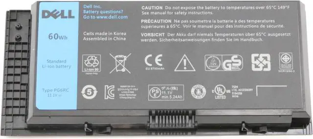 Alt view image 4 of 8 - Genuine Original Dell FV993 Battery - Dell Precision M4600 M4700 M6600 M6700, 11.1V 90Wh 9 Cell Battery