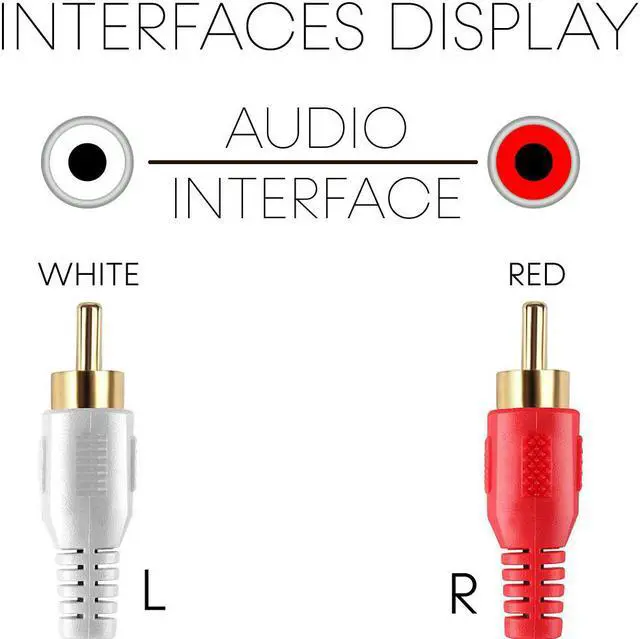 Alt view image 6 of 6 - Cmple - 2 RCA to 2 RCA Cables 6ft, Male to Male RCA Cable Stereo Audio Speaker Cable RCA Red and White Cables Double RCA Subwoofer Cable for Car Stereo, Marine Audio, Audio Mixer, Amplifier - Black