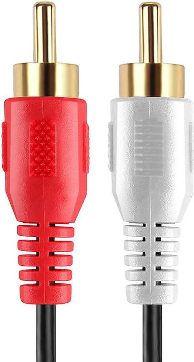 Alt view image 2 of 5 - Cmple - 2 RCA Male to 2 RCA Male Stereo Audio Cable - Double RCA Stereo Cable/Cord - Gold Plated for Home Theater, HDTV, AV Receivers, Amplifiers, Gaming Consoles, Hi-Fi Systems, RCA Cable - 100 FT
