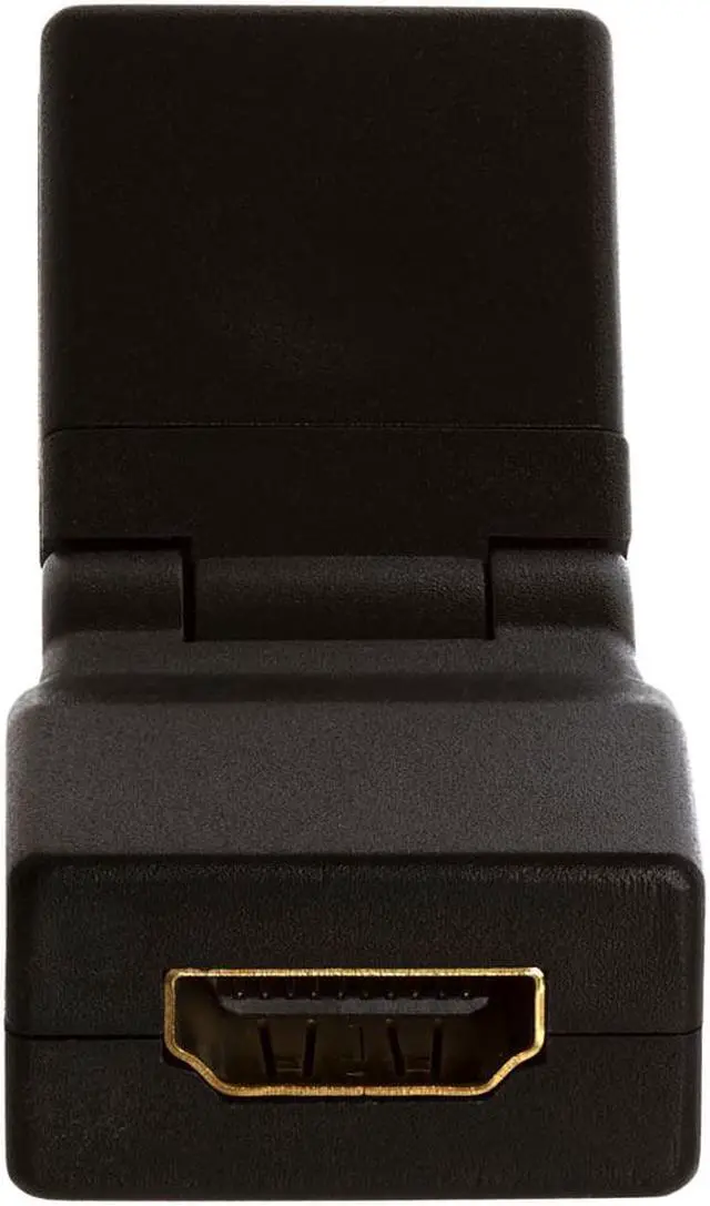 Alt view image 2 of 4 - Cmple - HDMI Female to HDMI Female Extender HDMI Port Saver Swivel Adapter, 4K 3D Female to Female HDMI Swiveling Extension (90 Degree Up & Down) for TV, Monitors, Projector, PS4, Laptop