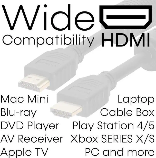 Alt view image 5 of 5 - Cmple - HDMI Cable 25FT with Ferrite Cores - 28 AWG High Speed HDMI Cord with Ethernet, Supports (4K 60HZ, 1080p Full HD, UHD, Ultra HD, 3D, ARC, HDTV) - 25 Feet