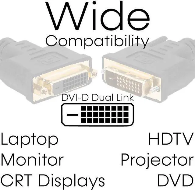 Alt view image 3 of 5 - Cmple - Dual Link DVI-D Extension Cable DVI Cord Extender HDTV Male to Female Monitor Cable -10 Feet