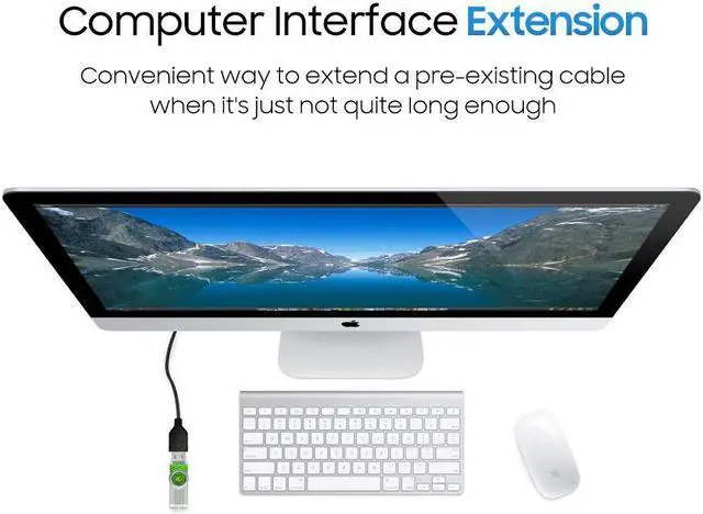 Alt view image 4 of 7 - Cmple - [20 PACK] 10 FT USB Extension Cord, USB-A Male to Female Extender, USB 2.0 Charge & Data Transfer Cord for Mac, PC, PlayStation, XBOX, Gamepad, Flash Drive, Hard Drive, Keyboard, Mouse