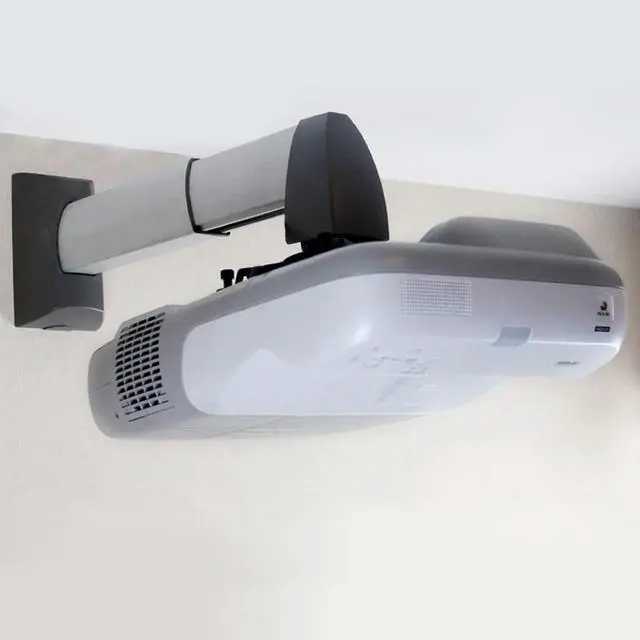 Alt view image 5 of 6 - Cmple - Aluminum Short Throw Projector Wall Mount, Tilt & 360 Degree Swivel Wall Projector Bracket Mount with Telescopic Slide for LCD LED Projectors - Max 22lbs (Silver/Black)