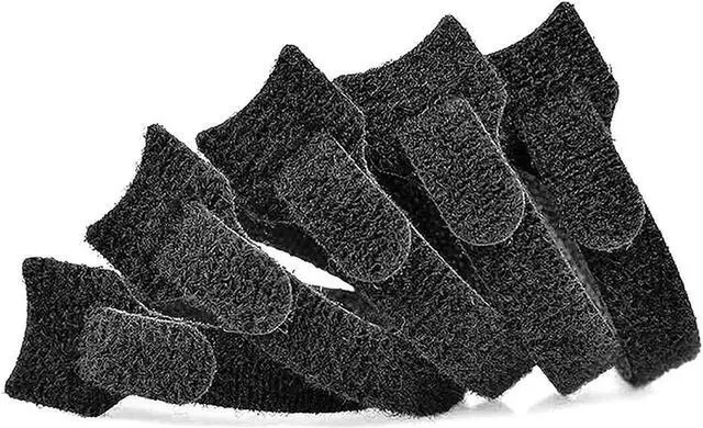 Alt view image 4 of 7 - Cmple - 50PCS Reusable Cable Ties, Nylon Adjustable Cord Organizer Ties, Multi-purpose Hook Loop Cable Management Wire Ties, 6-inch Black