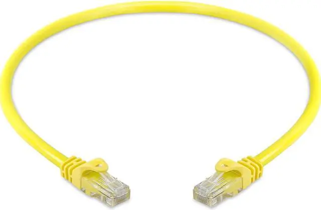 Alt view image 2 of 6 - Cmple - [10 PACK] 1.5 Feet Cat6 Ethernet Cable, 10Gbps - 550Mhz Patch Cable,  Internet Network Cord, UTP Computer LAN Cable with RJ45 Connectors, Cat 6 Wire - Yellow