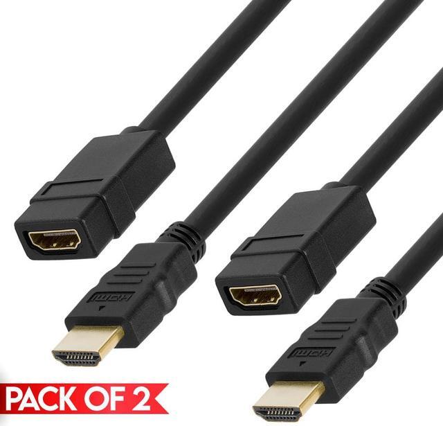 Main image of Cmple - [2 PACK] 6 Feet HDMI Extension Cable, 4K HDMI Extender Male to Female Cord for Nintendo Switch, Xbox One S 360, PS5, PS4, Roku TV Stick, Blu-Ray Player, Google Chromecast, Laptop