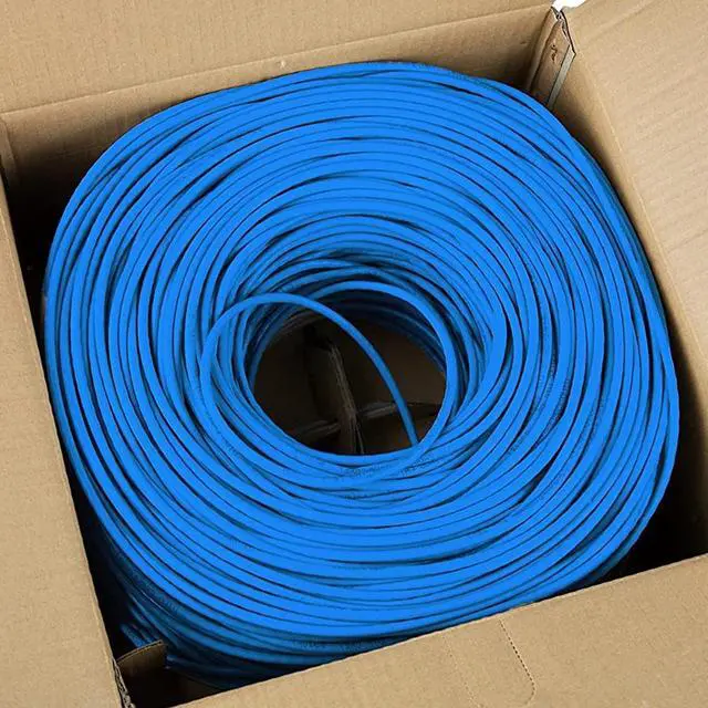Alt view image 5 of 6 - Cmple - Cat6 Cable 1000ft Bulk Lan Ethernet Cat 6 Wire Network UTP 23AWG CMR Riser 10 Gbps 550 MHz Pull Box 1000 Feet, Blue