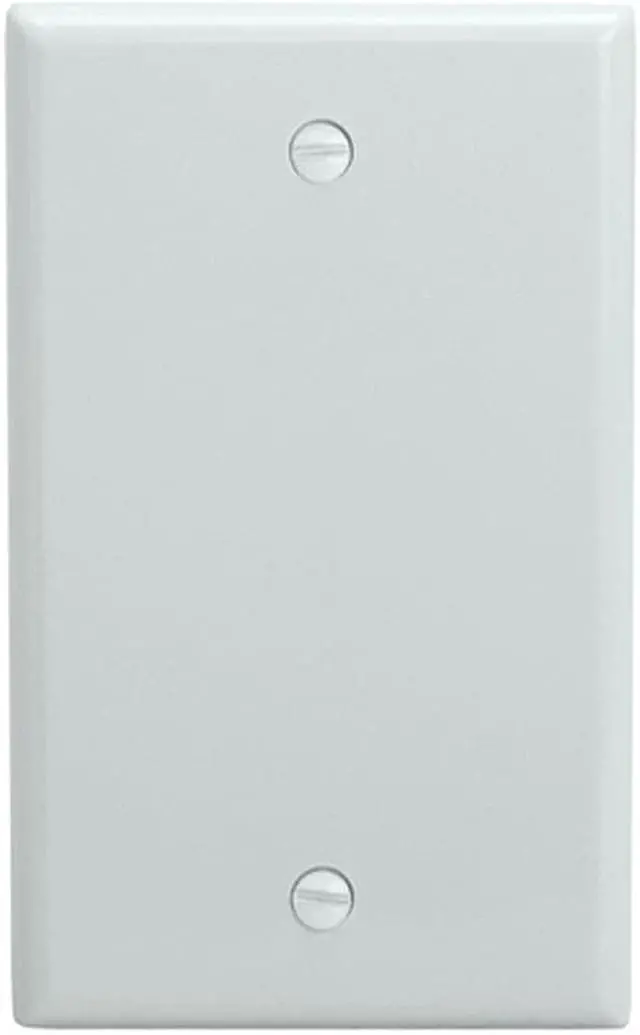 Main image of Cmple - 1 Gang Blank Wall Plate, Standard Size, Polycarbonate Thermoplastic Panel GFCI Wall Plate with Screws - White
