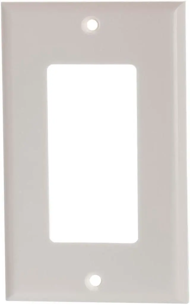 Main image of Cmple - 1-Gang Decora Wall Plate Standard Size Decorator Light Switch or Receptacle Outlet Wall Plate - White