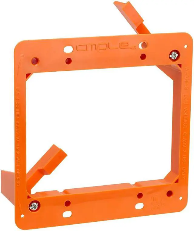 Main image of Cmple - Low Voltage Mounting Bracket 2 Gang Multipurpose Drywall Mounting Wall Plate Bracket  Dual Gang