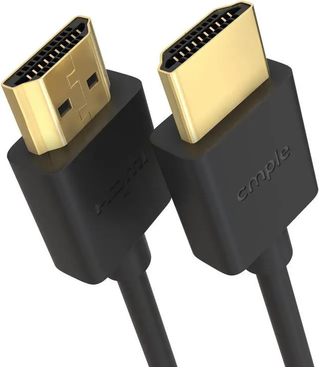 Alt view image 5 of 7 - Cmple - 2 Pack High Speed HDMI Cable 1.5 ft 4k@60Hz Ultra Thin HDMI 2.0 Cable 4k HDMI Cable, ARC, 3D, 4k HDMI Cord - Flexible