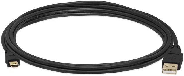 Alt view image 2 of 7 - Cmple - Mini USB Cable 10ft USB A to Mini B Data Transfer USB Charging Cable 5 Pin Mini USB to USB Male to Male Cable for PC, Laptop, Car Dash Cam, Digital Camera - Black