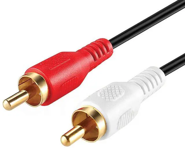 Alt view image 3 of 6 - Cmple - 2 RCA to 2 RCA Cables 6ft, Male to Male RCA Cable Stereo Audio Speaker Cable RCA Red and White Cables Double RCA Subwoofer Cable for Car Stereo, Marine Audio, Audio Mixer, Amplifier - Black