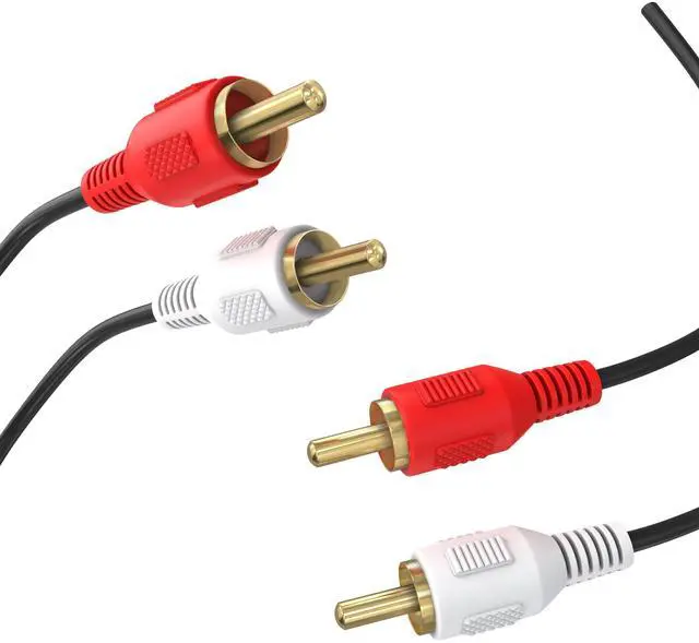 Alt view image 4 of 6 - Cmple - 2 RCA to 2 RCA Cables 6ft, Male to Male RCA Cable Stereo Audio Speaker Cable RCA Red and White Cables Double RCA Subwoofer Cable for Car Stereo, Marine Audio, Audio Mixer, Amplifier - Black