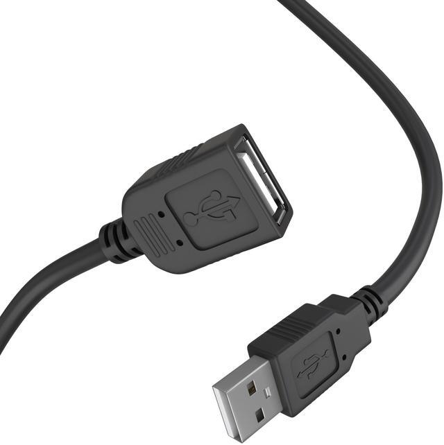 Alt view image 4 of 7 - Cmple - USB Extension Cable 3ft USB 2.0 Cable Male to Female Type A USB Extender for External Hard Drive, Web Cam, HDD, Printer - Black