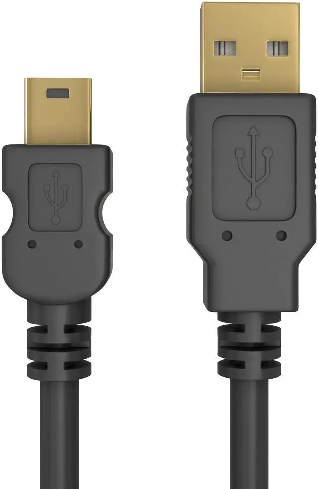 Alt view image 4 of 7 - Cmple - Mini USB Cable 1.5ft USB A to Mini B Data Transfer USB Charging Cable 5 Pin Mini USB to USB Male to Male Cable for PC, Laptop, Car Dash Cam, Digital Camera - Black