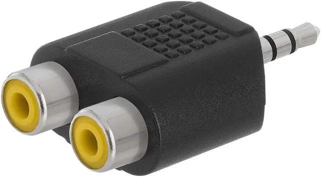 Alt view image 2 of 4 - Cmple - 3.5mm Stereo Plug to 2xRCA Jack Adapter