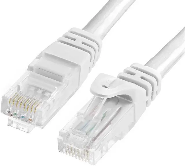 Main image of Cmple Cat6 Ethernet Cable 10Gbps - Computer Networking Cord with Gold-Plated RJ45 Connectors, 550MHz Cat6 Network Ethernet LAN Cable Supports Cat6, Cat5e, Cat5 Standards - 75 Feet White