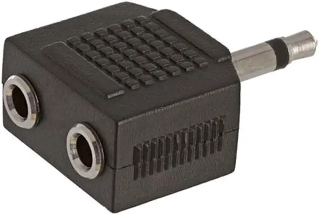 Alt view image 2 of 4 - Cmple - 3.5mm Mono Plug to 2x3.5mm Mono Jack Adapter
