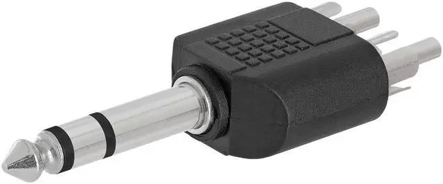 Main image of Cmple - 6.35mm Stereo Plug to 2xRCA Plug Adapter