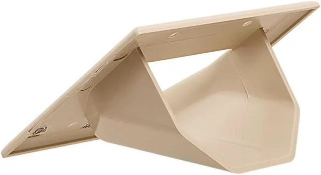 Alt view image 2 of 2 - Cmple - Wall Plate - 2-Gang Recessed Low Voltage Cable - Ivory