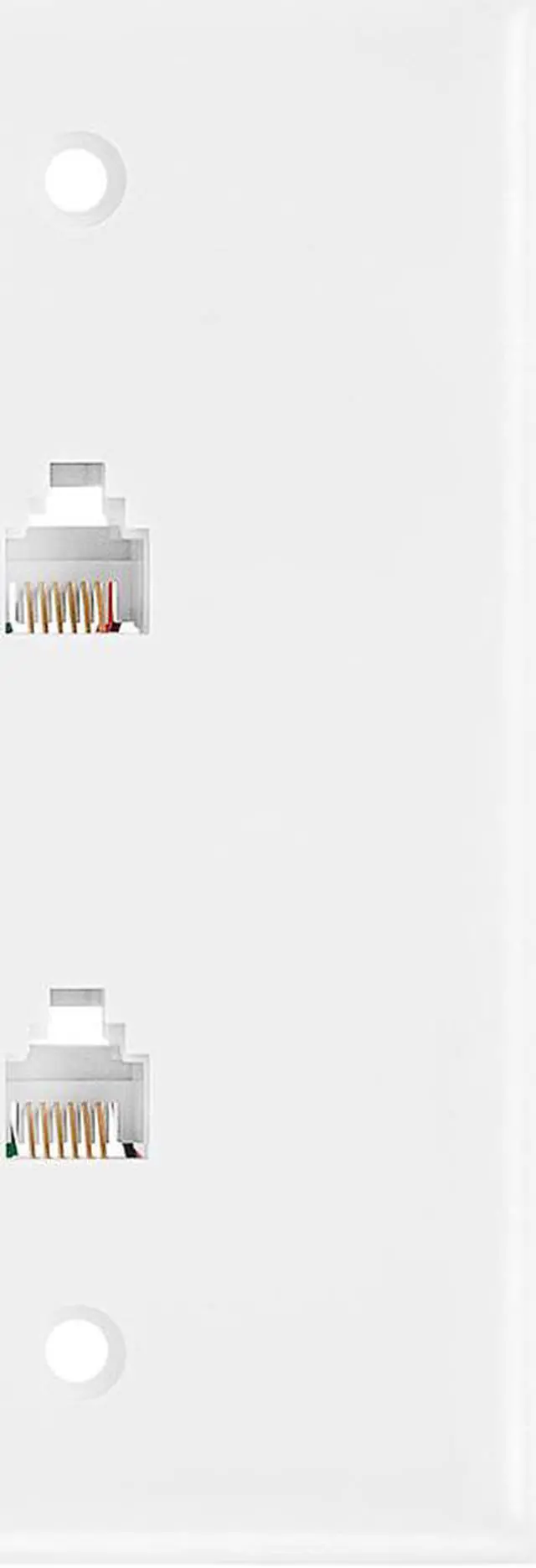 Alt view image 4 of 5 - Cmple - Double RJ11 Connector with 6 Conductors Phone Wall Plate Jack 6P6C Telephone Dual Jack Wallplate with Screws