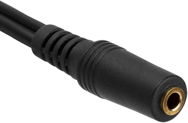 Alt view image 3 of 3 - Cmple - 3.5mm Female Jack to 2 RCA Plugs Audio Stereo Adapter 6 inch