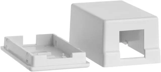 Alt view image 3 of 4 - Cmple - Surface Mount Box - 1 port WHITE