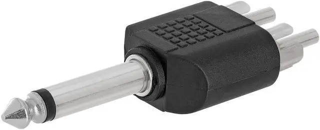 Main image of Cmple - 6.35mm Mono Plug to 2xRCA Plug Adapter