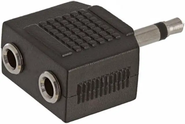 Alt view image 2 of 2 - Cmple - 3.5mm Mono Plug to 2x3.5mm Stereo Jack Adapter