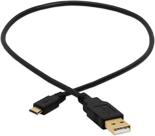 Alt view image 2 of 6 - Cmple - Micro USB Cable 1.5ft Micro USB Charging Cable Data Sync USB to USB Cable Male to Male for Laptop, PC, Tablet, Car GPS, Power Bank - Black