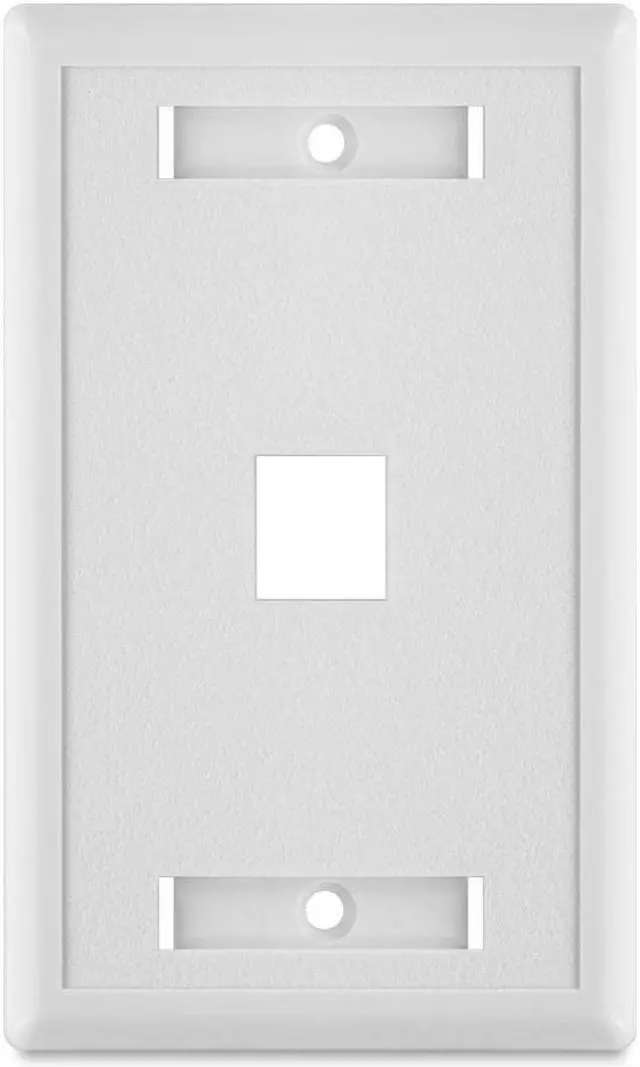 Main image of Cmple - 1 Port Keystone Wall Plate 1 Gang Wall Plate with Standard Size Ethernet Wall Plate Keystone Jack Insert Wall Plates - White