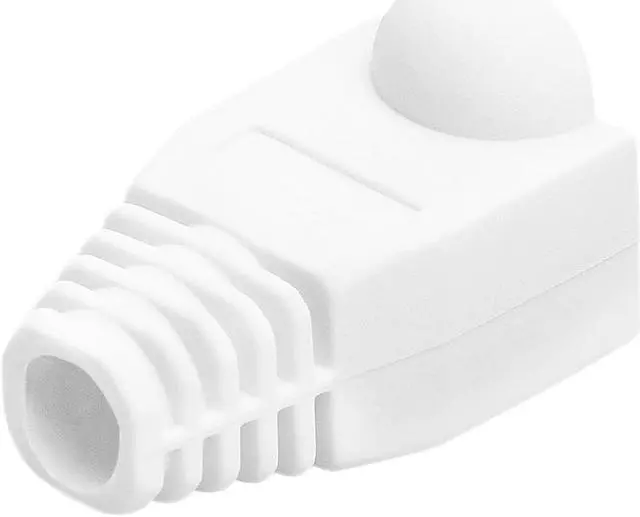 Alt view image 2 of 3 - Cmple 50-Pack RJ45 Strain Relief Boots, RJ45 Boots for Cat6, Cat5e Ethernet RJ45 LAN Cable Connector Boots Cover - 50 PCS, White