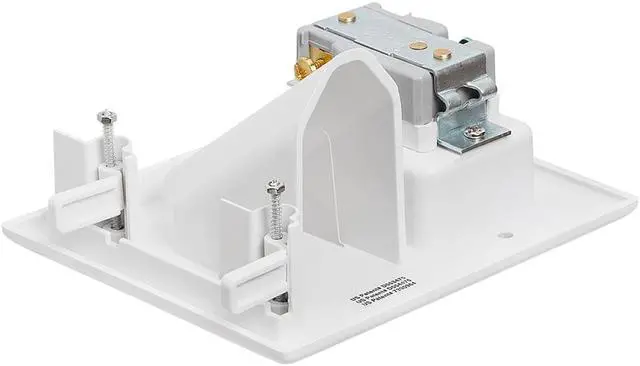 Alt view image 2 of 2 - Cmple - Wall plate - Recessed Low Voltage Wall Plate WITH Recessed Power - White