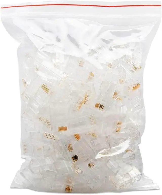 Alt view image 3 of 5 - Cmple - Cat5e Connectors RJ45 Modular Pugs Crimp for Solid and Standard Network Ethernet Cable 8P8C Lan  - 100 Pack