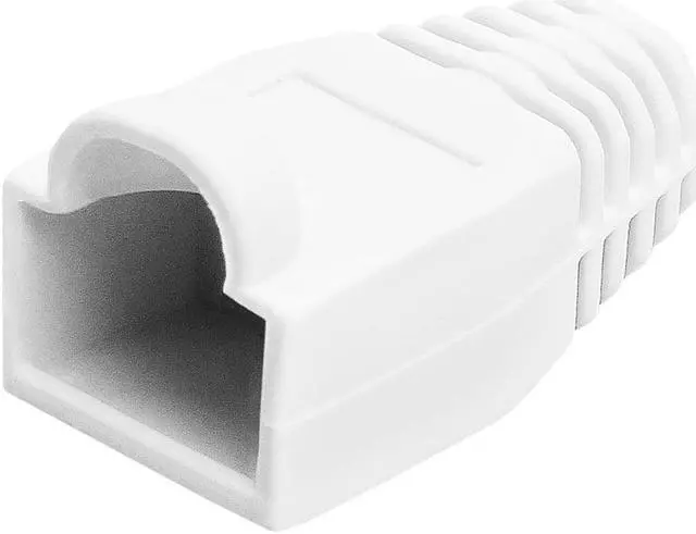 Main image of Cmple 50-Pack RJ45 Strain Relief Boots, RJ45 Boots for Cat6, Cat5e Ethernet RJ45 LAN Cable Connector Boots Cover - 50 PCS, White