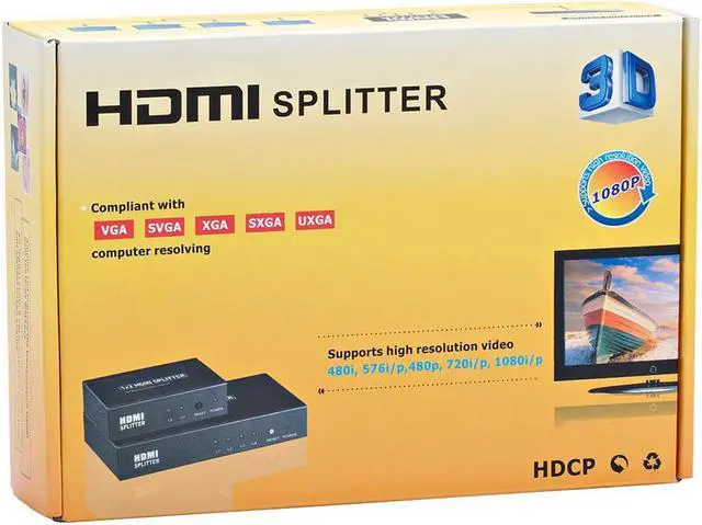 Alt view image 6 of 12 - Cmple 4 Ports HDMI Powered Splitter 1x4 with Ultra HD 4K x 2K, 1080P & Full 3D support (One Input to Four Outputs)