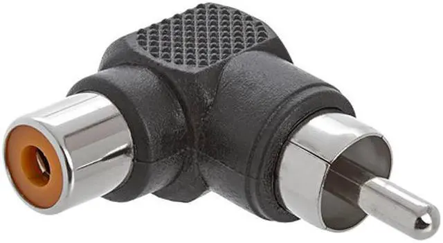 Main image of Cmple - RCA Male to RCA Female 90 Degree Connectors Right Angle Plug Adapters M/F 90 Degrees Elbow - RCA Male to Femaler