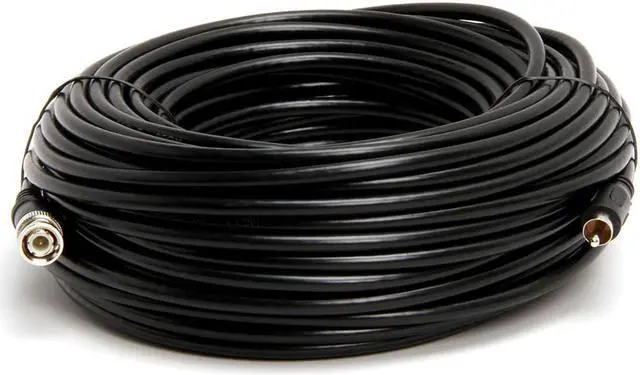 Alt view image 2 of 3 - Cmple RG59U 100 Feet BNC Male to RCA Male, 75 Ohm, Coaxial BNC to RCA Video Cable, Black, (457-N)