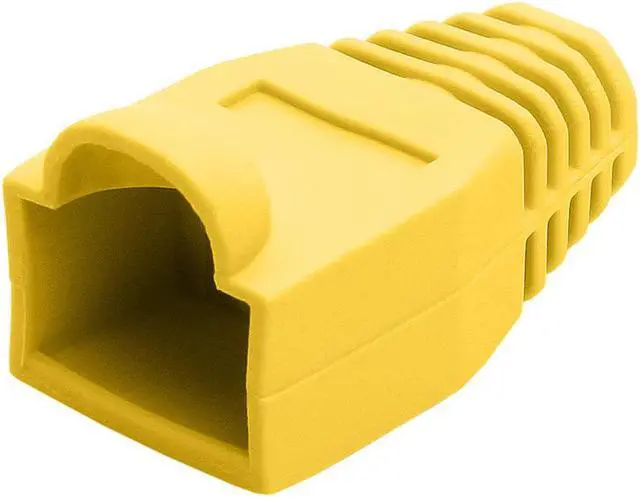 Main image of Cmple 50-Pack RJ45 Strain Relief Boots, RJ45 Boots for Cat6, Cat5e Ethernet RJ45 LAN Cable Connector Boots Cover - 50 PCS, Yellow