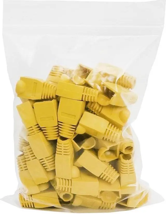 Alt view image 3 of 6 - Cmple 50-Pack RJ45 Strain Relief Boots, RJ45 Boots for Cat6, Cat5e Ethernet RJ45 LAN Cable Connector Boots Cover - 50 PCS, Yellow