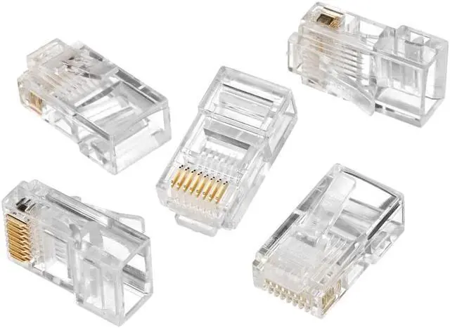 Alt view image 2 of 5 - Cmple - Cat5e Connectors RJ45 Modular Pugs Crimp for Solid and Standard Network Ethernet Cable 8P8C Lan  - 100 Pack